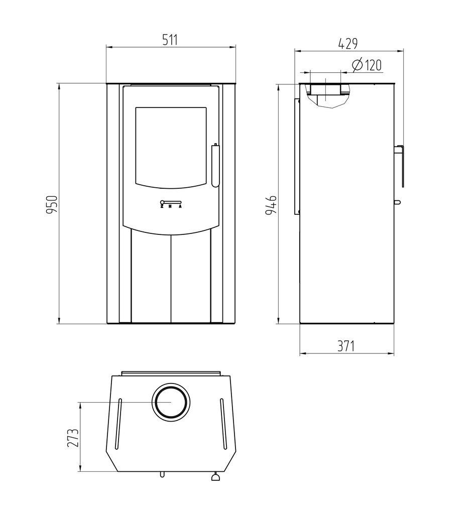 Sam Typ 10874 Kaminofen Wa