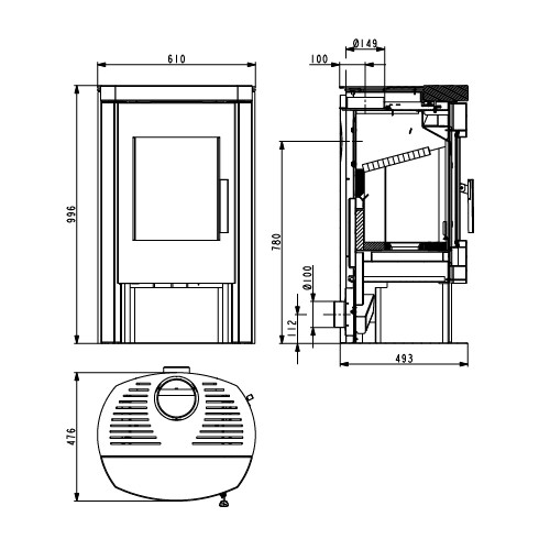 HAAS+SOHN Kaminofen Bali easy