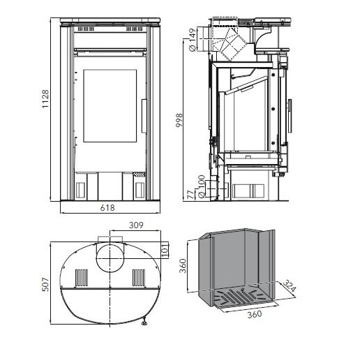 HAAS+SOHN Kaminofen Hallstadt