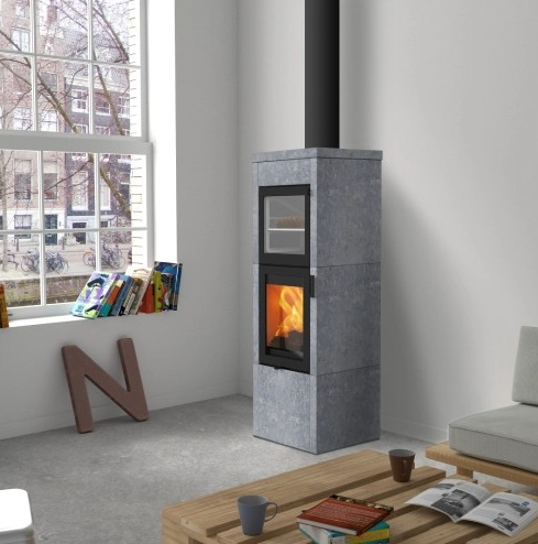 Lotus Kaminofen QM 40 mit Warmhaltefach 