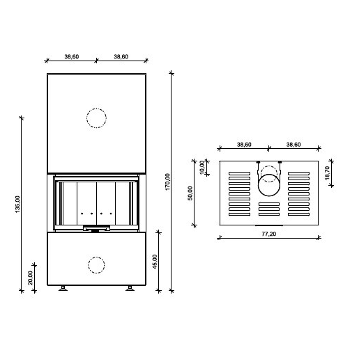 CB Kaminbausatz Neocube P20