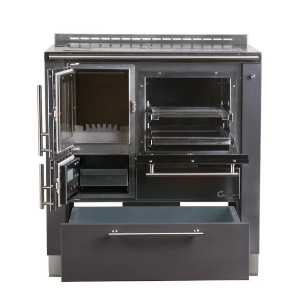 Herd Öko Power 100 rot/Ceran/Abgang rechts oben