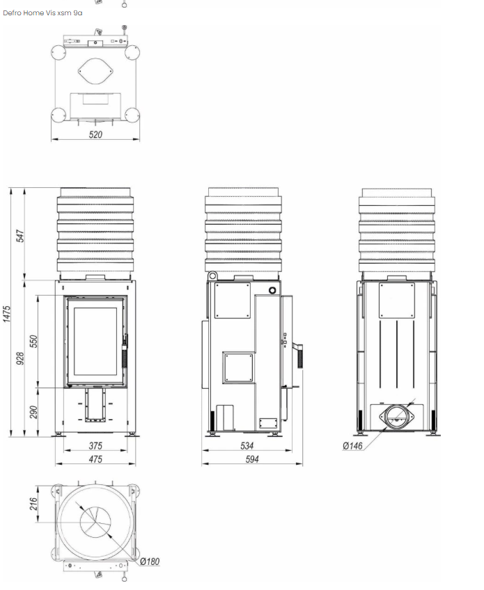 DEFRO Bausatzkamin VIS XSM 9A MINI