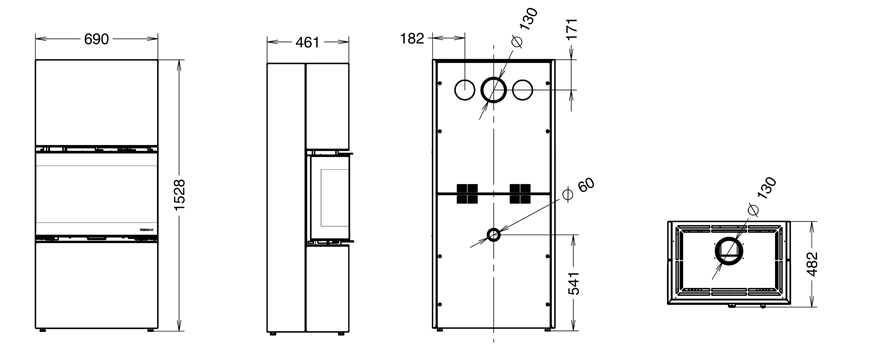 Thermorossi Kaminofen Trilogie