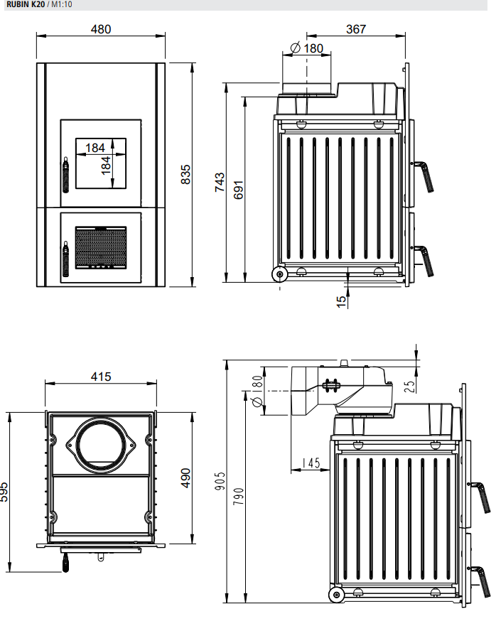 Rubin K20 Technische  Zeichnung