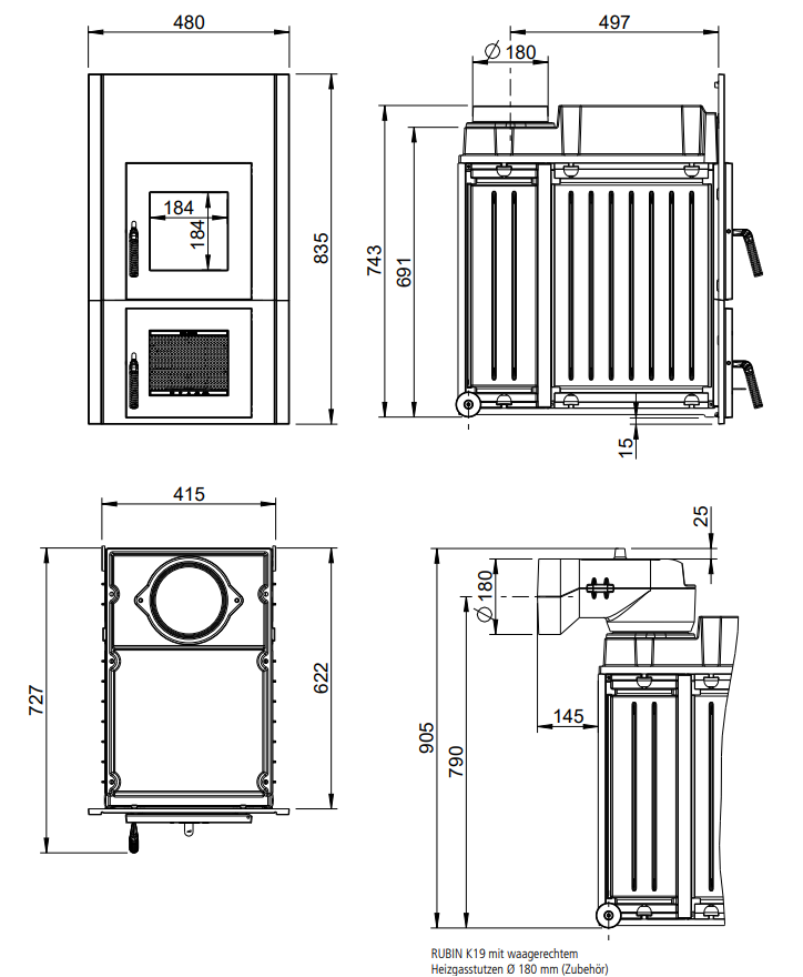 Rubin K19 Technische Zeichnung