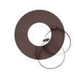 [afrrofliso50br] CB Rosette mit 2 Schlauchklemmen Isolier Flexrohr (50, braun)