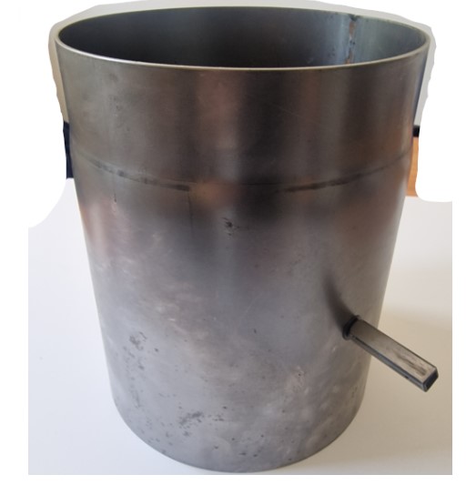 Rohr mit Drosselklappe /Abgasklappe Spartherm o.Welle und Knopf