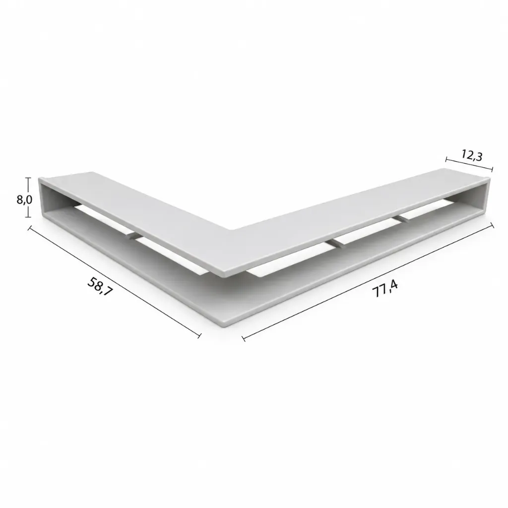 [lle4482rs] CB-tec Eckluftleiste (schwarz, 448, 820, kurzer Schenkel rechts)