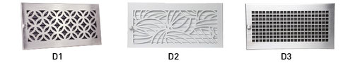 [wg4523d1esm] CB Warmluftgitter mit Designblende (Designblende D1, Edelstahl matt)