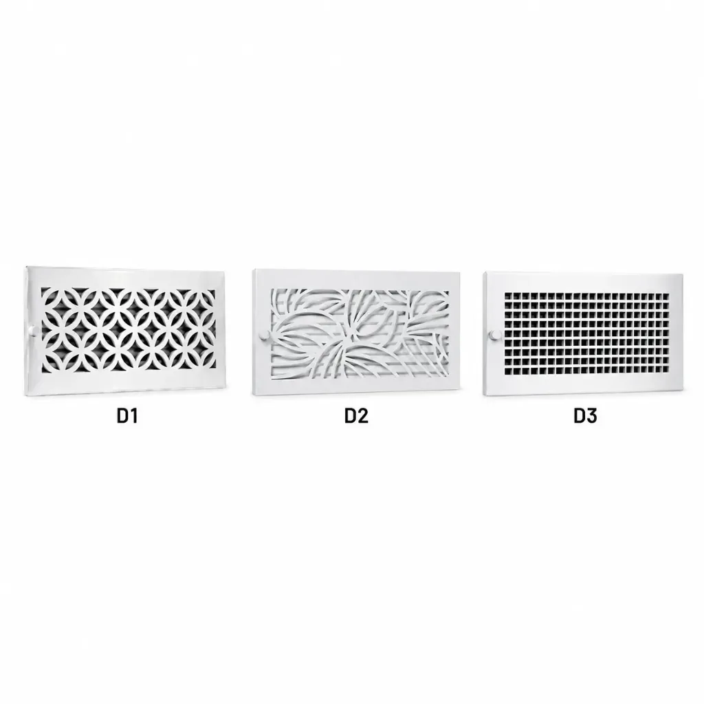 [wg4523d1esm] CB-tec Warmluftgitter mit Designblende (Designblende D1, Edelstahl matt)