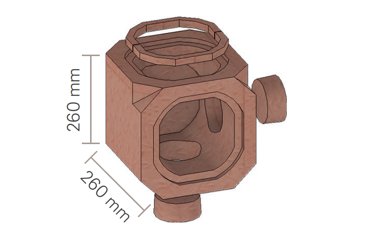 Speichersteinsystem Bogen 90 Grad mit 2 Revi