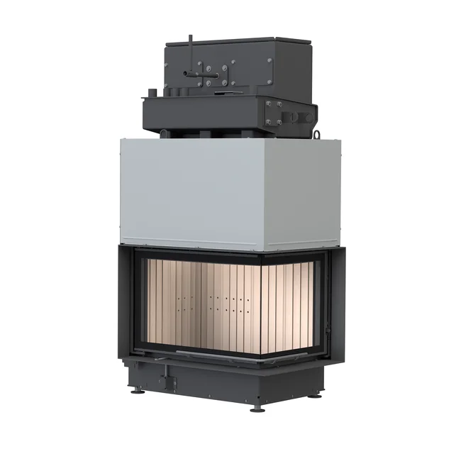 Eck Kamin-Kessel 2T 45/67/44 STR Anbaurahmen 70mm schwarz für EOS/EAS 