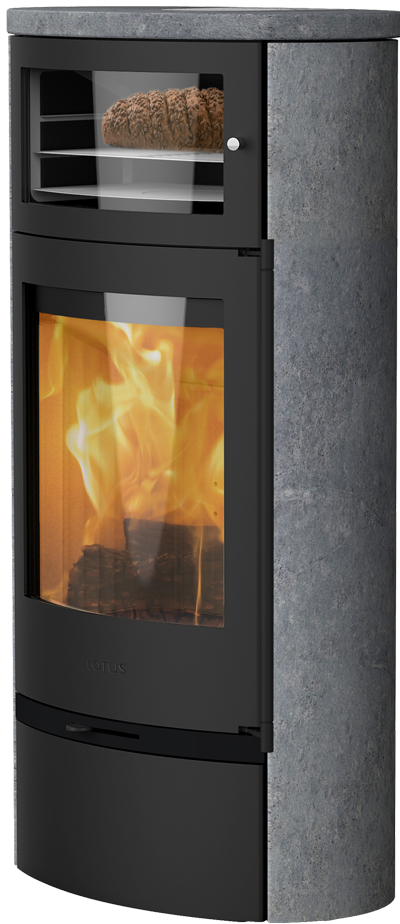 Lotus Kaminofen Jubilee 35 mit Verkleidung + Warmhaltefach