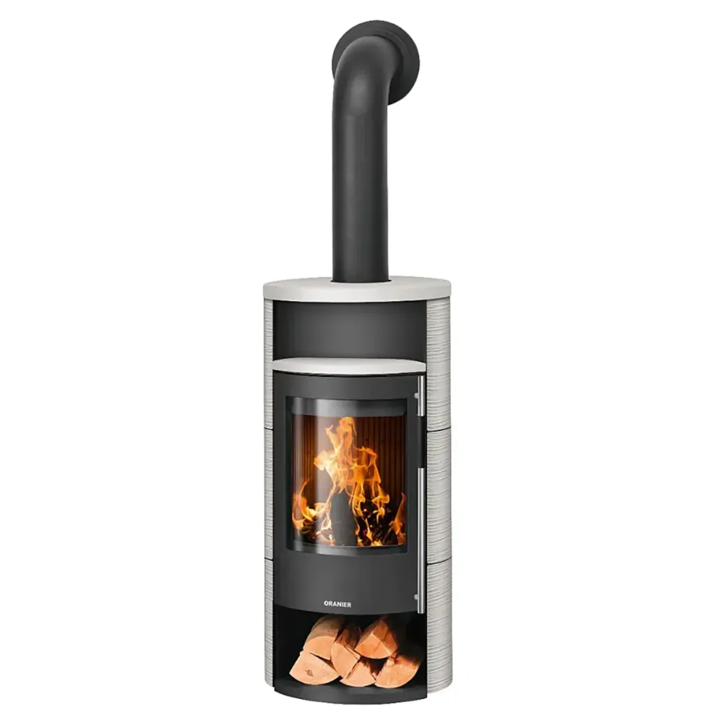Polar Neo 4 RLU II sw./Keramik seidenweiß mit Holzlegefachtür  - Sondermodell  Oranier
