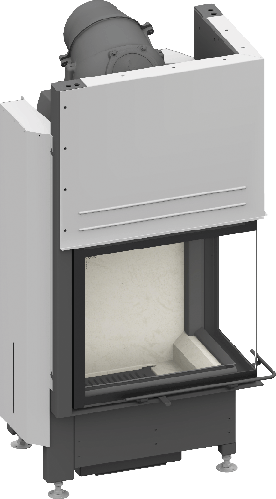 [66/8260-3030] Camina & Schmid Kamineinsatz Ekko R 55(34)h (Schamotte weiß, 510, ohne BRS)