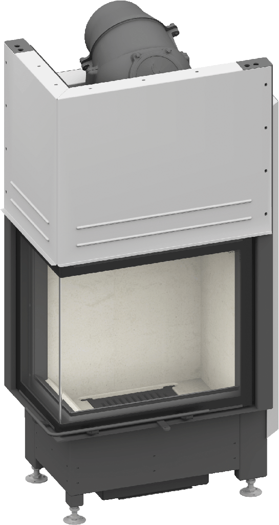 [66/8160-3030] Camina & Schmid Kamineinsatz Ekko L 55(34)h (Schamotte weiß, 510, ohne BRS)