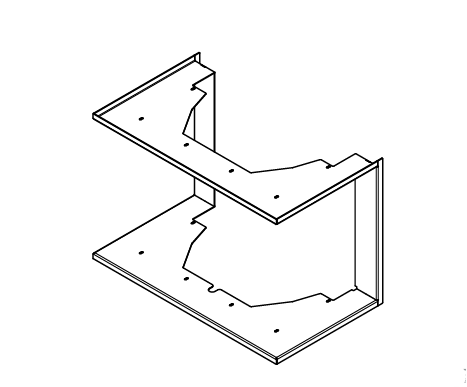 DEFRO Blendrahmen für 3-seitige Kamineinsätze (M20 Deep)