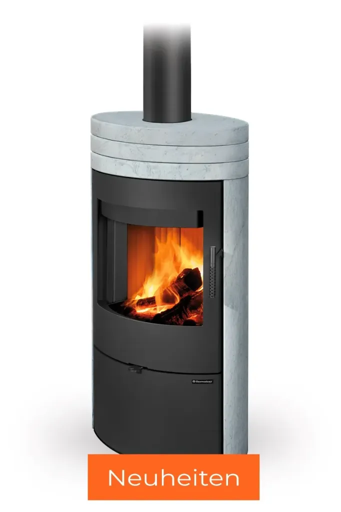 Romotop Kaminofen Ovalis Top Naturstein inkl. 3 Topplatten 