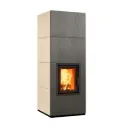Cerampiù Sintesi /Maxi 5 mit Speicher /Kachel braun mit Rille / Seite Kachel beige