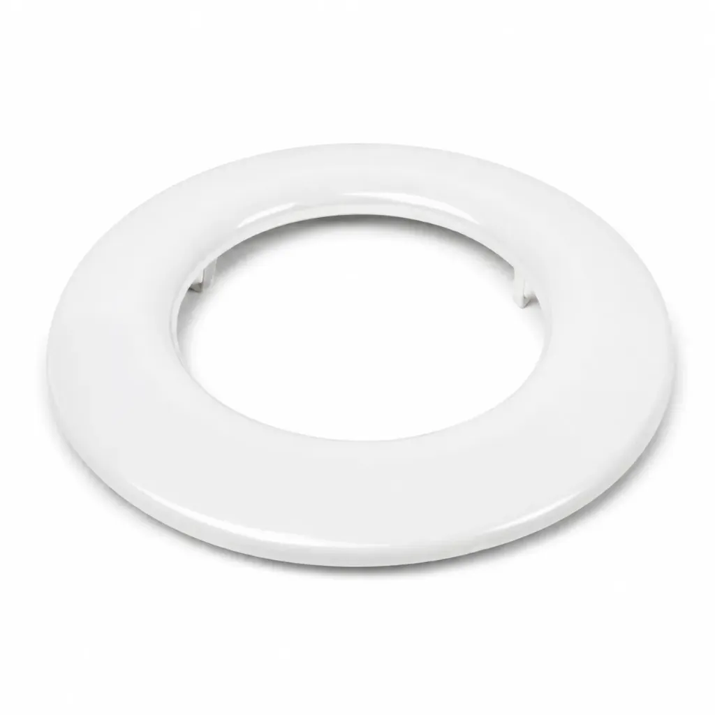 Rosette emailliert weiß Muldenthaler