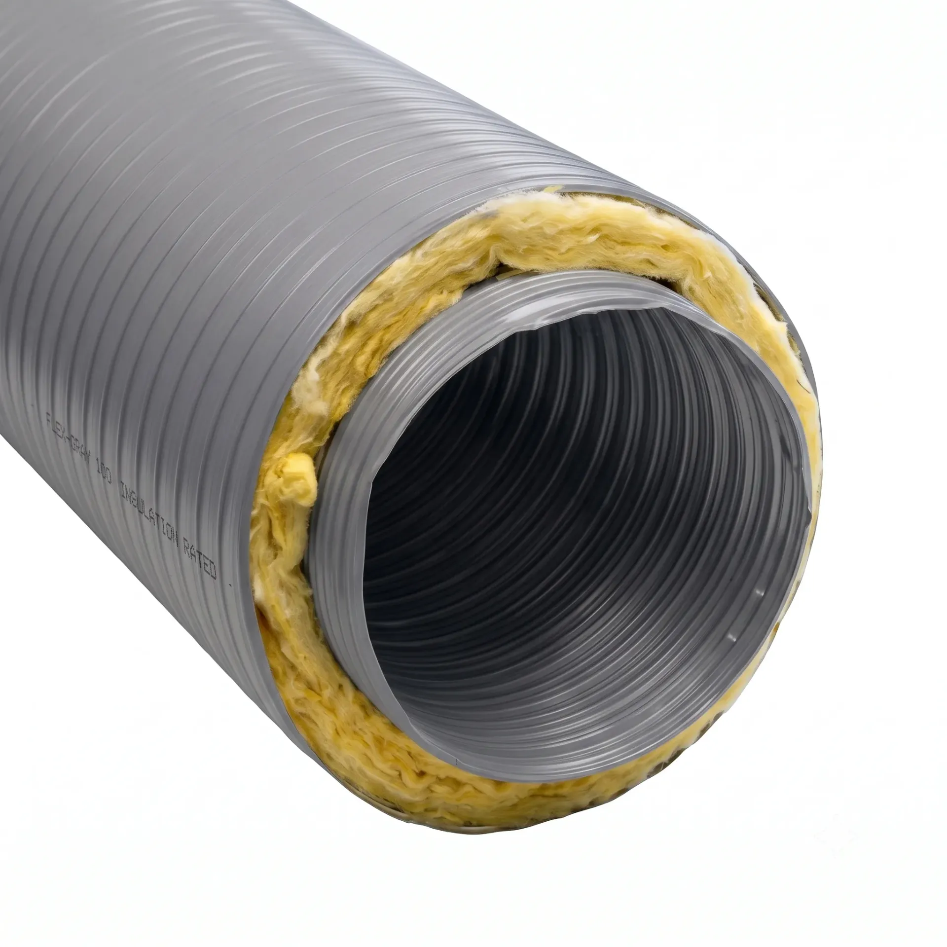Alu-Flexrohr isoliert grau CB-tec