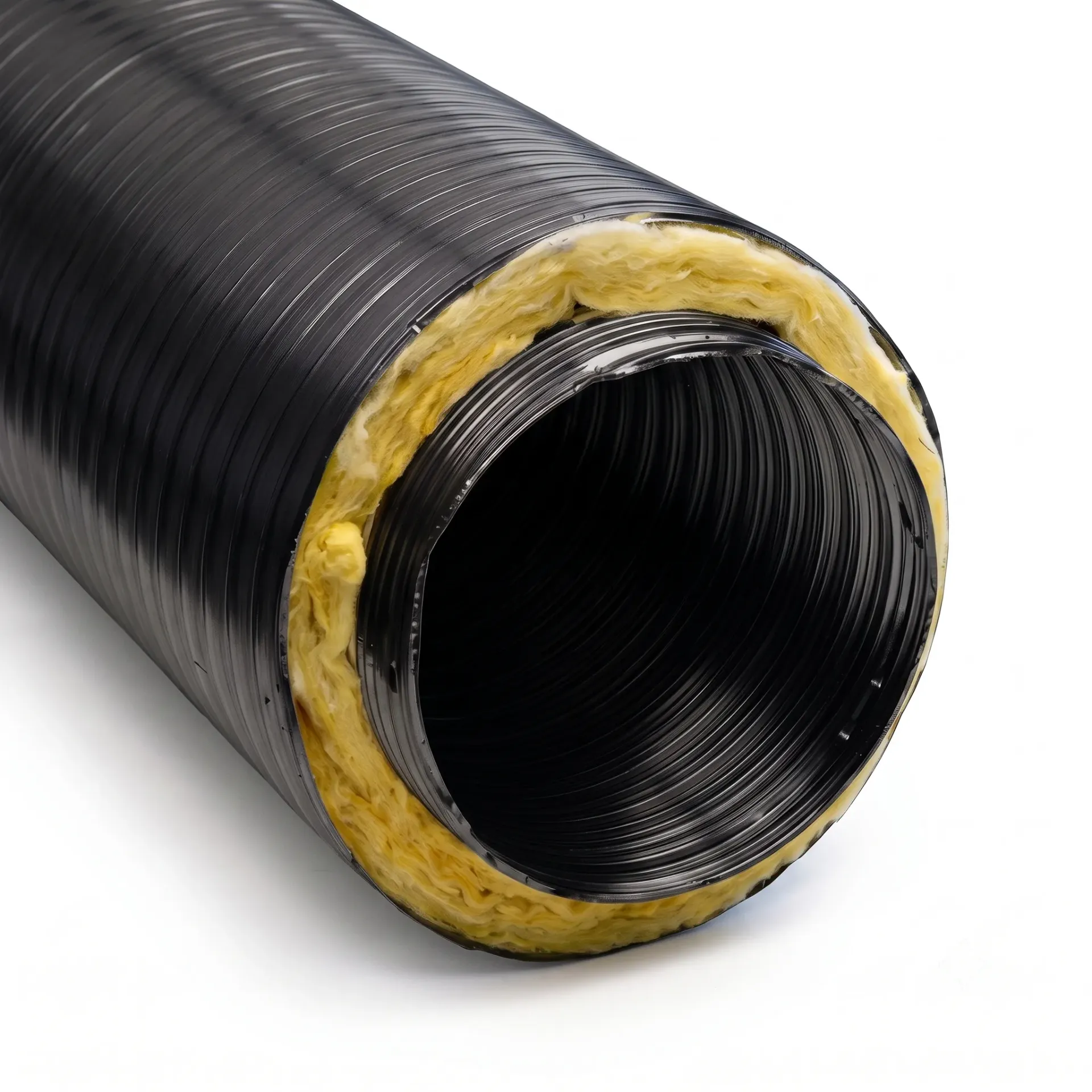 Alu-Flexrohr isoliert schwarz CB-tec