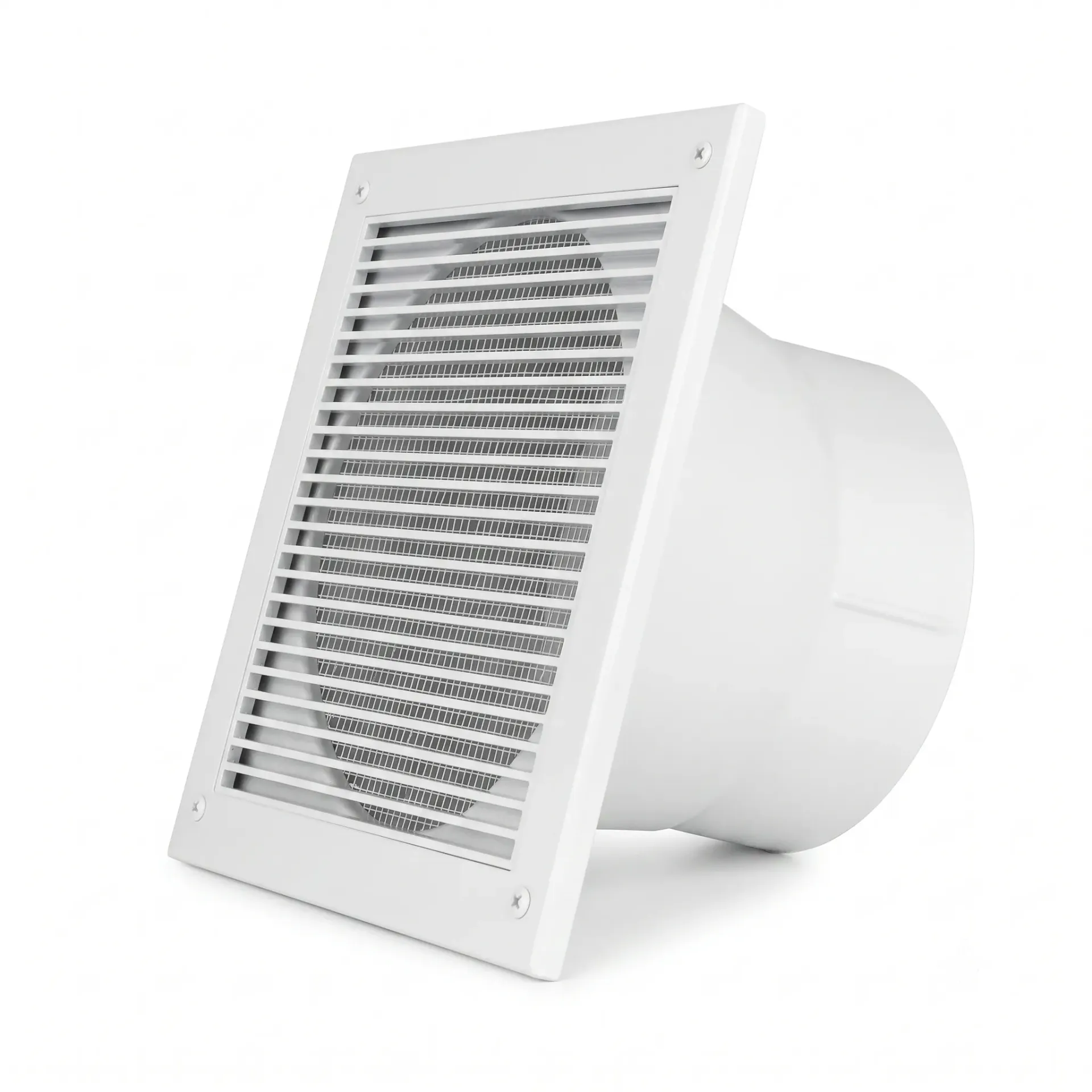Außenluftgitter 2.0 weiß mit Stutzen CB-tec