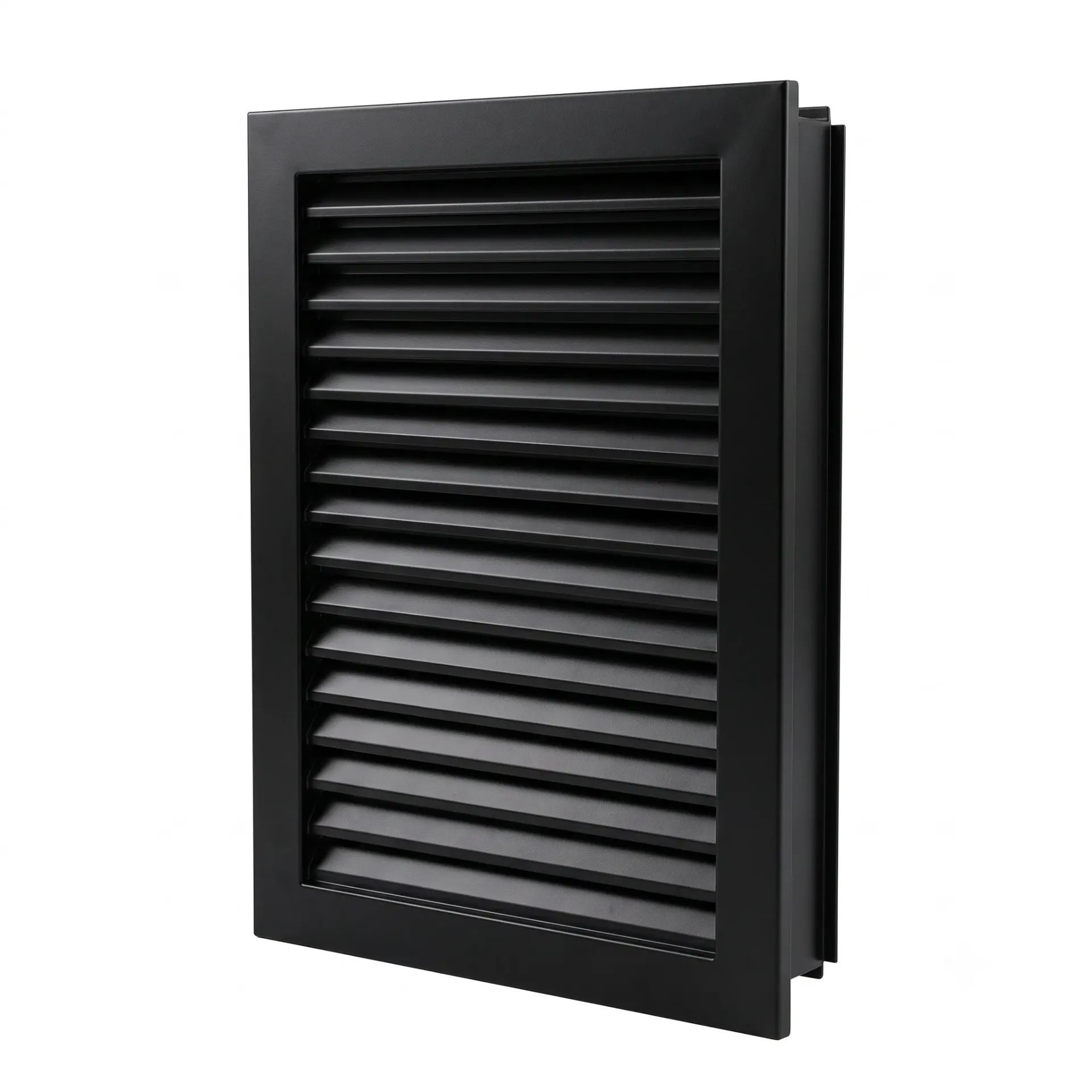 Kaltluftgitter Hochkant Aufputz schwarz CB-tec