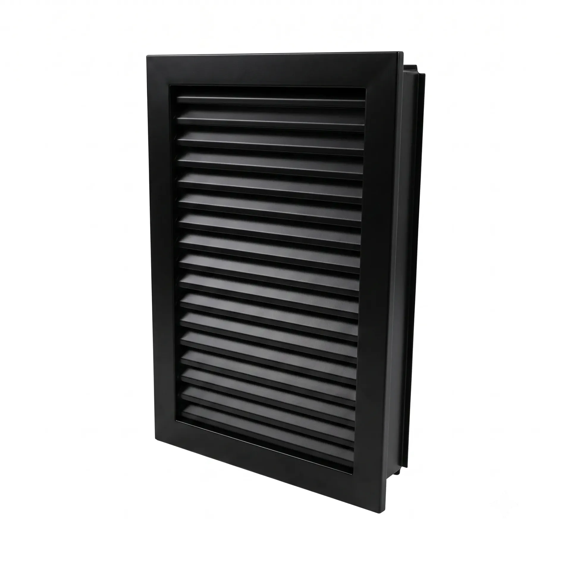 Kaltluftgitter Hochkant putzbündig schwarz CB-tec