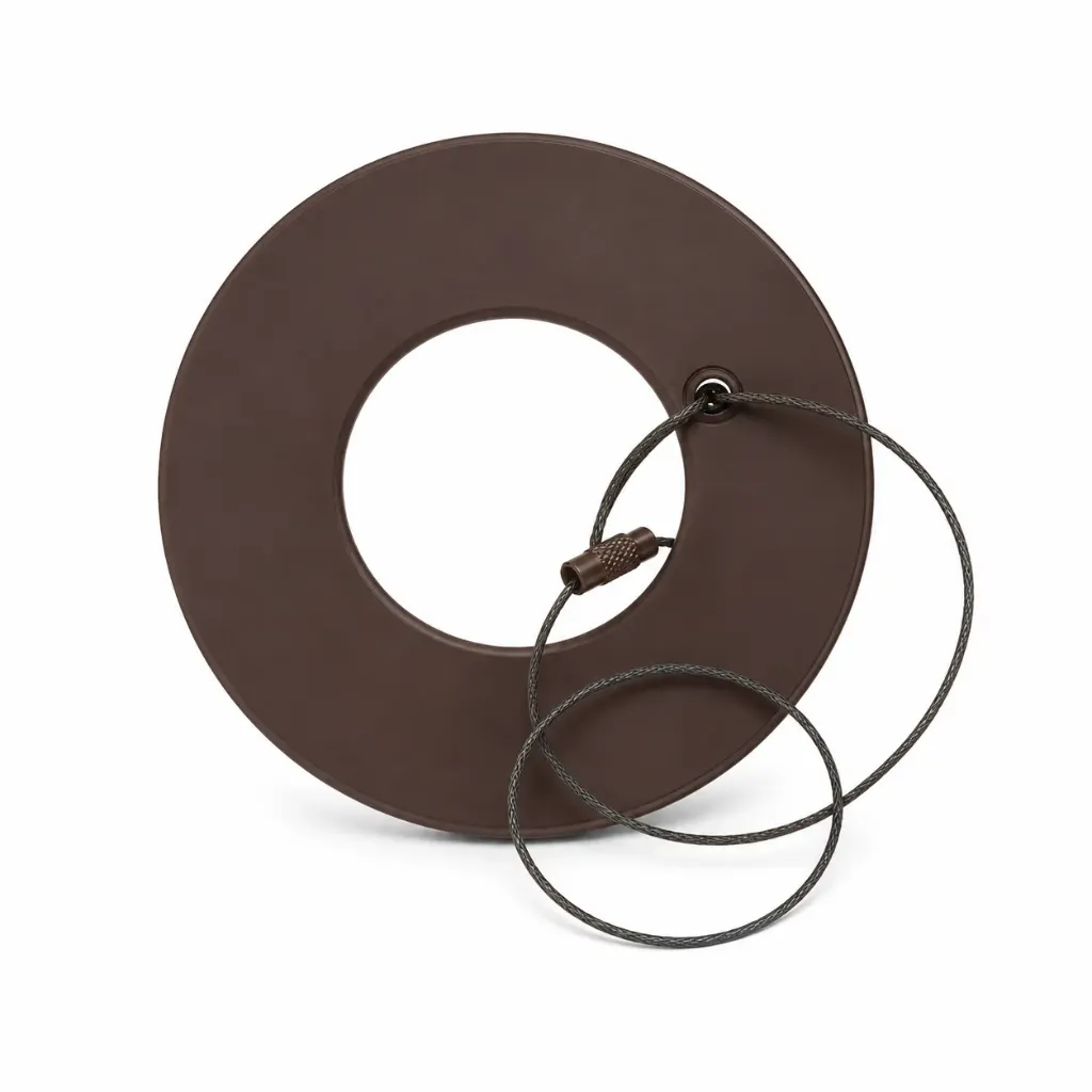 Rosette mit 2 Schlauchklemmen für Flexrohr braun CB-tec