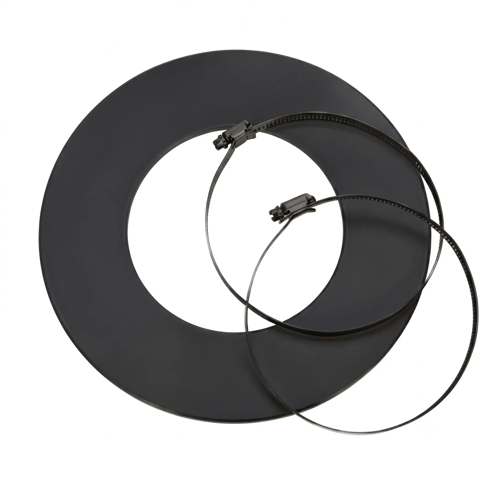 Rosette mit 2 Schlauchklemmen Isolier Flexrohr schwarz CB-tec