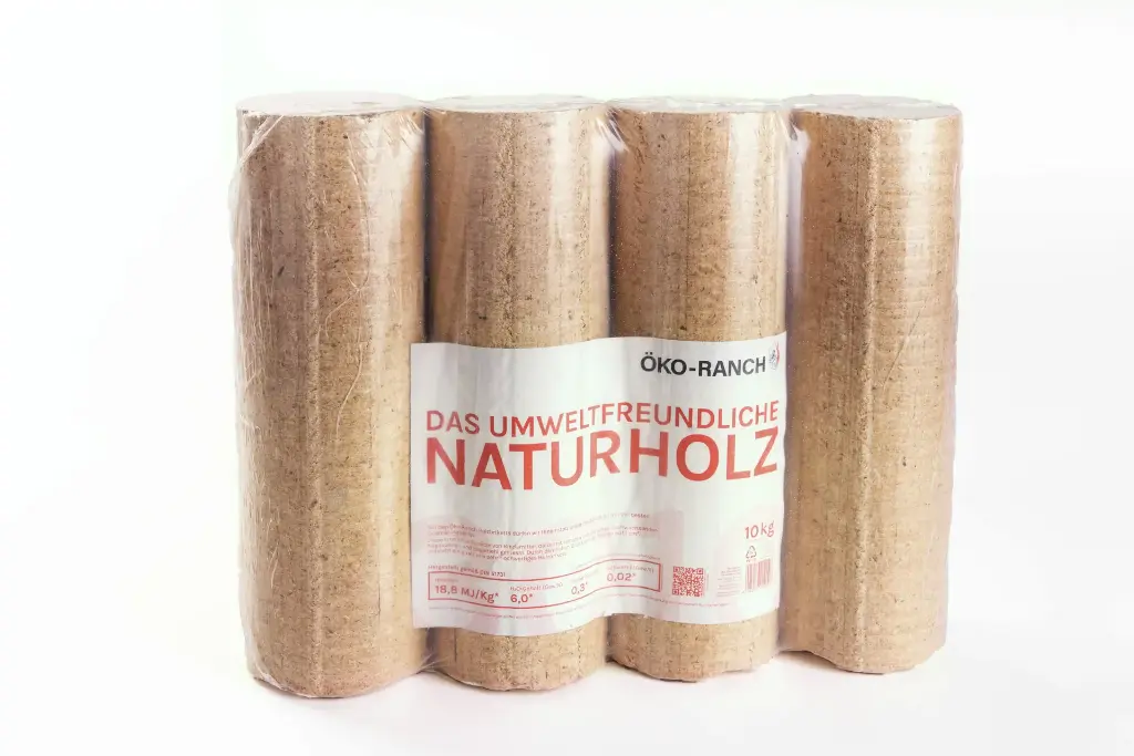 Öko Ranch Holzbrikett rund ohne Loch Premium 10 kg