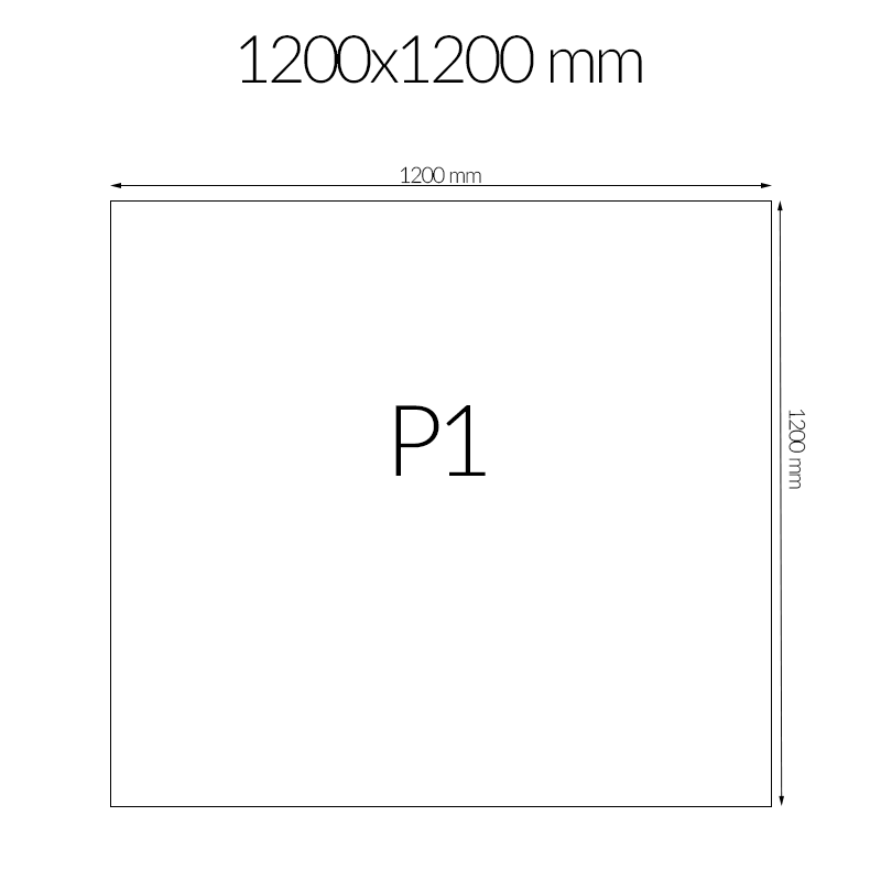 Glasunterlegplatte (P1 (1200 mm x 1200 mm))