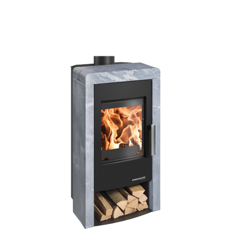 HAAS+SOHN Kaminofen Pyrus easy mit Holzfach