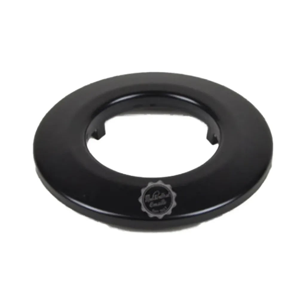 Rosette Pellet schwarz emailliert Muldenthaler