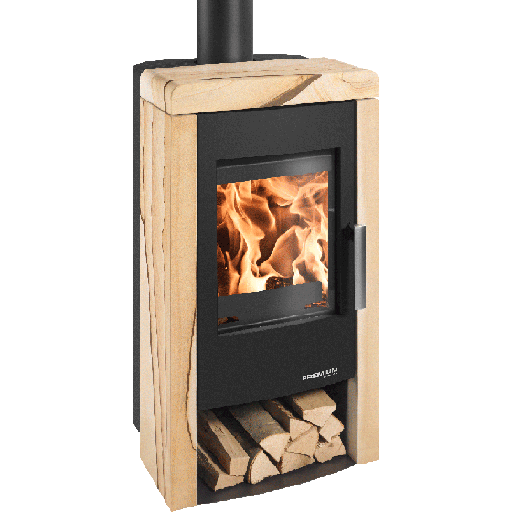 HAAS+SOHN Kaminofen Pyrus easy mit Holzfach