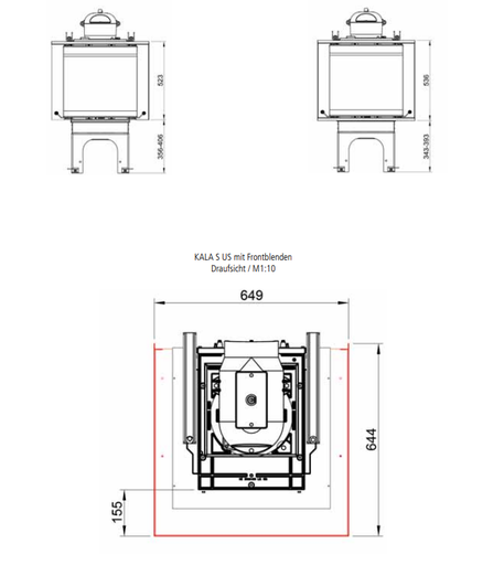 [1004-01278] Anbaurahmen Set Kala S US 3-teilig (oben+unten+seitlich)