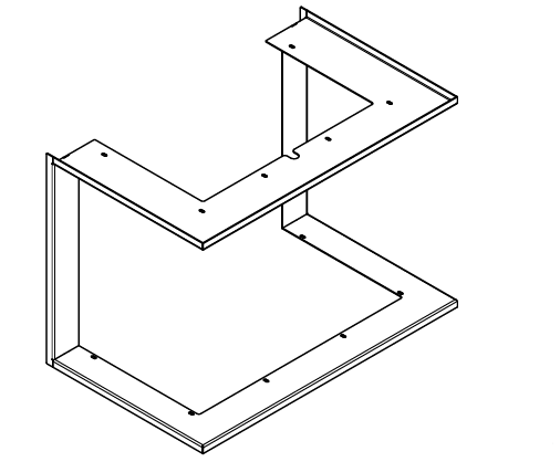 DEFRO Blendrahmen für 3-seitige Kamineinsätze M20 Deep