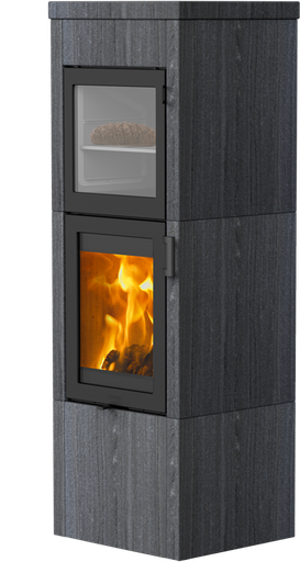 Lotus Kaminofen QM 40 mit Warmhaltefach 