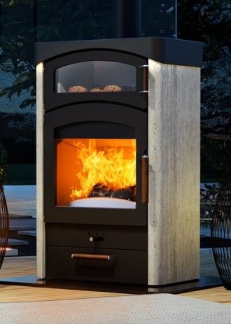 Austroflamm Kaminofen Pallas Back