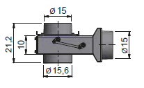 [Verbindungsrohr3-500] Verbindungsrohr KE1 und Backfach MB